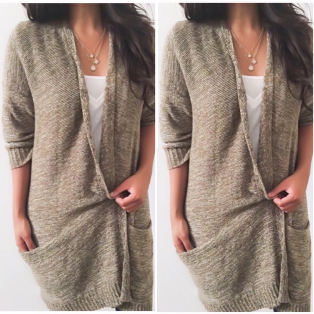 [Anthropologie] Long open front Cardigan